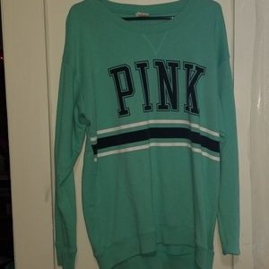 Mint, black, white crewneck sweater PINK